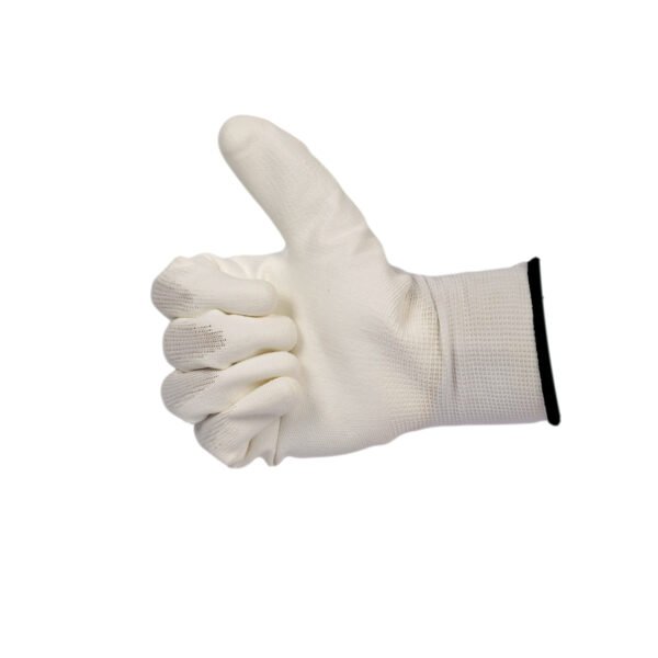 Vaultex, Pu Coated Gloves with Polyester Shell, White Color - Image 3