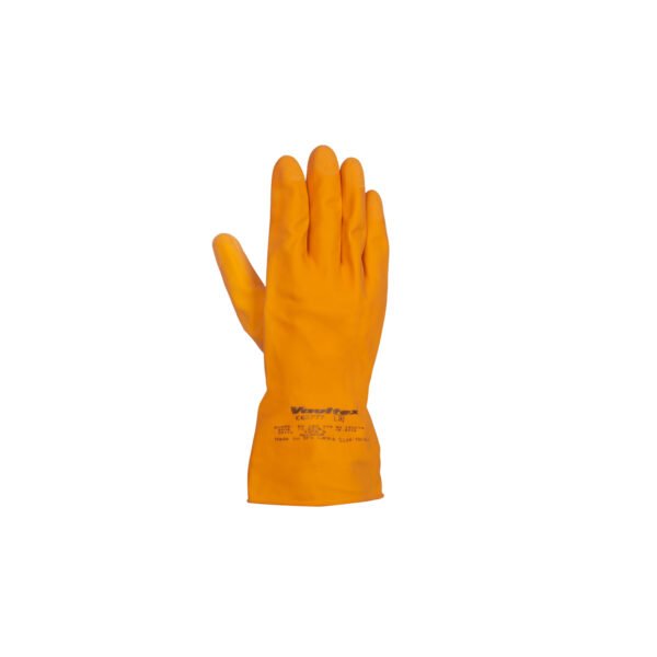 Vaultex, Latex Flockline Gloves, Orange Color Length - 33 cm - Image 4