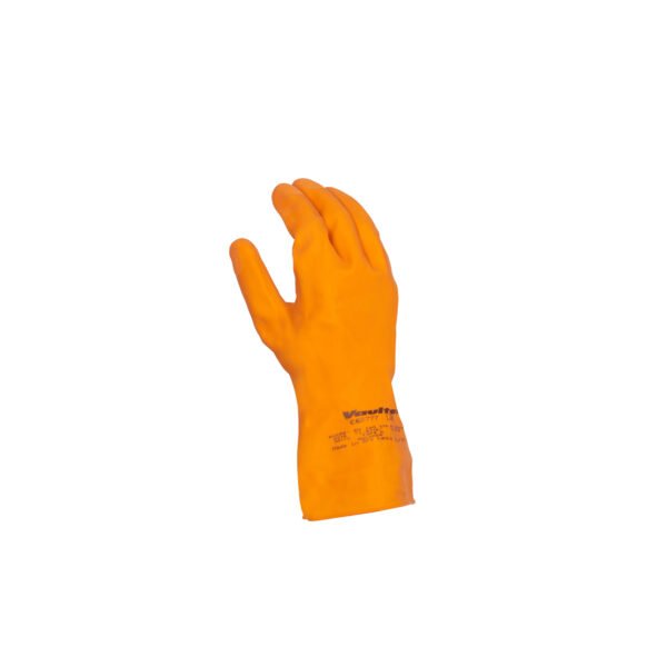 Vaultex, Latex Flockline Gloves, Orange Color Length - 33 cm - Image 3