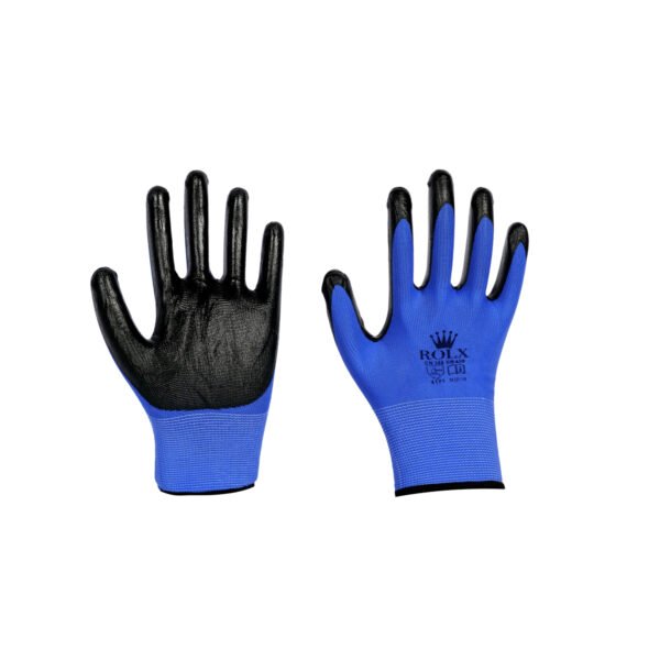 Armstrong,Economy Nitrile Coated Gloves, Black Color - Image 2