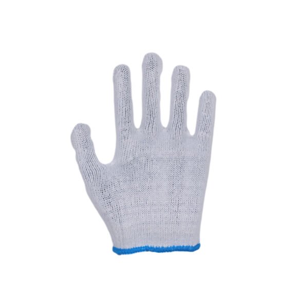 Bleached Cotton Gloves, 400 gms, White Color - Image 2