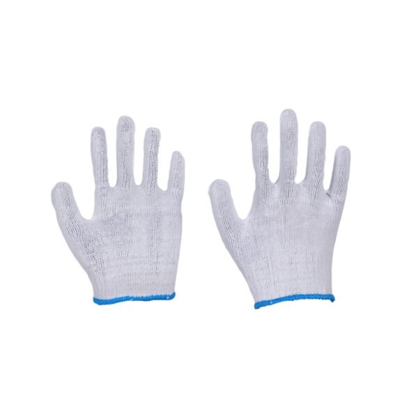 Bleached Cotton Gloves, 400 gms, White Color - Image 5