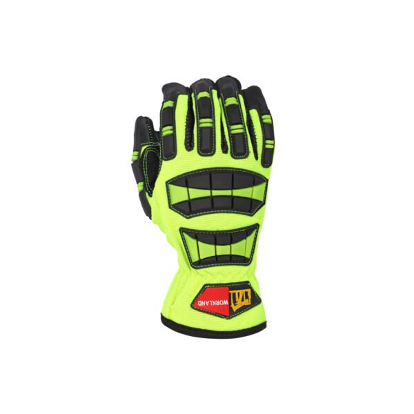 Workland,Mechanical Impact Gloves, Green Color - Image 3