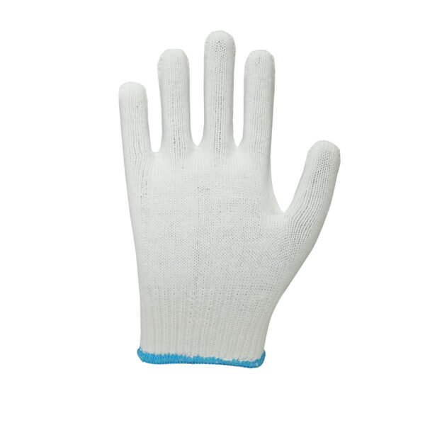 Cotton Knitted Gloves, Blue Color Wrist, Weight: 700 Grams - Image 3