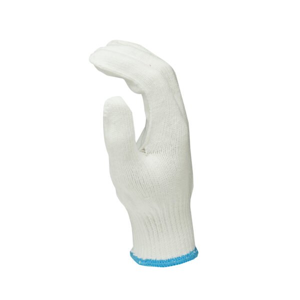 Cotton Knitted Gloves, Blue Color Wrist, Weight: 700 Grams - Image 4