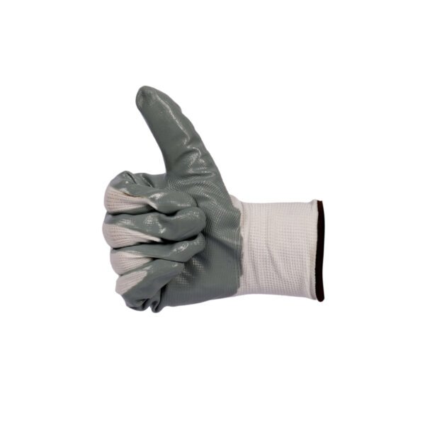 Vaultex, Nitrile Coated Gloves, Grey & White Color - Image 6