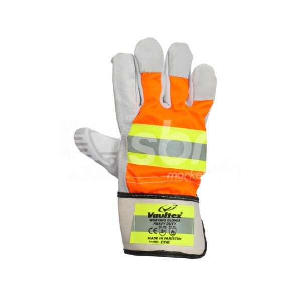 Vaultex, Leather Hand Gloves with Reflective - Image 4