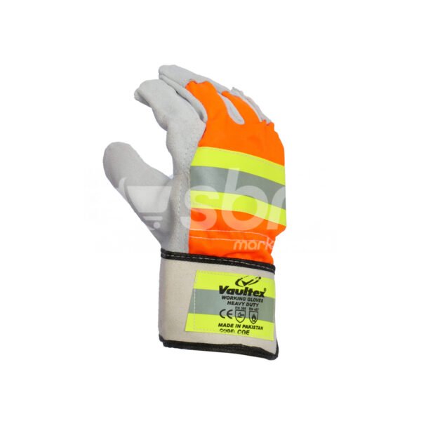 Vaultex, Leather Hand Gloves with Reflective - Image 2