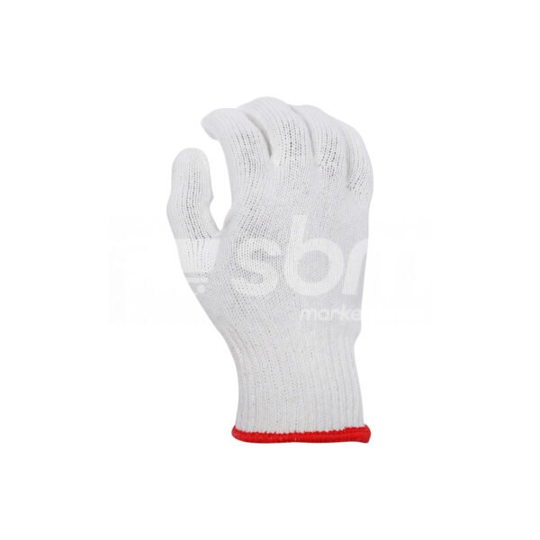 Cotton Knitted Gloves, 50 Grams Per Pair, White Color - Image 2