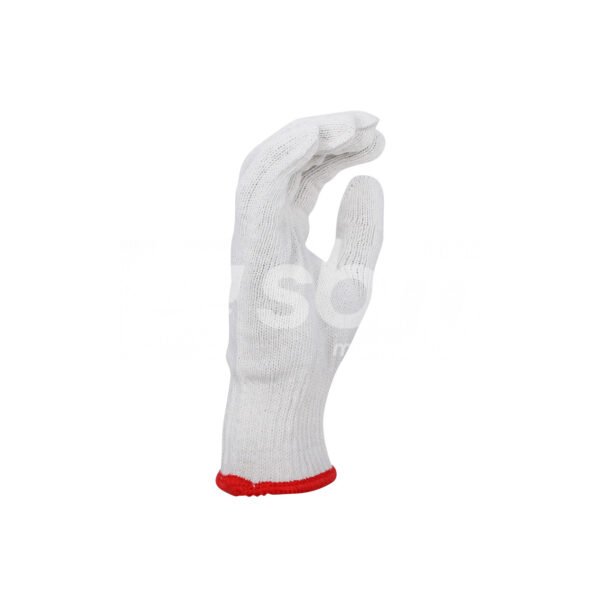 Cotton Knitted Gloves, 50 Grams Per Pair, White Color - Image 2
