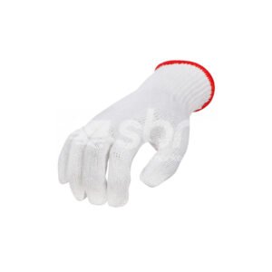Cotton Knitted Gloves, 50 Grams Per Pair, White Color