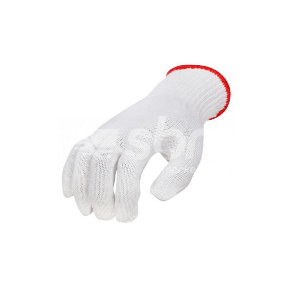 Cotton Knitted Gloves, 50 Grams Per Pair, White Color
