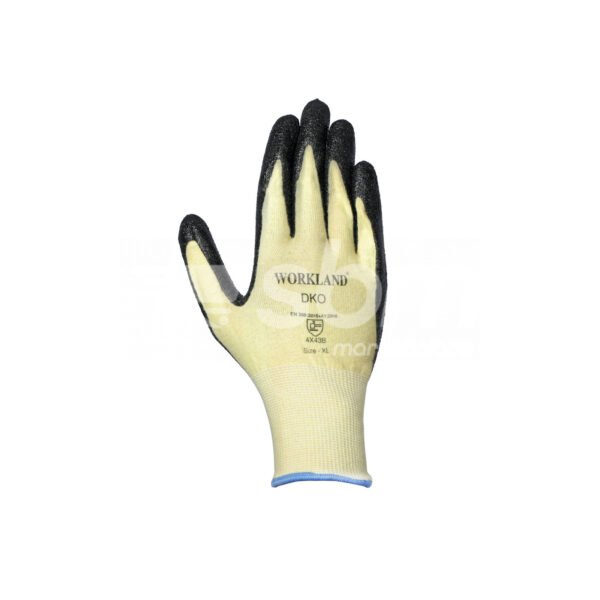 Workland, HPPE Cut B Gloves with Nitrile Coated , Yellow & Black Color - Image 4