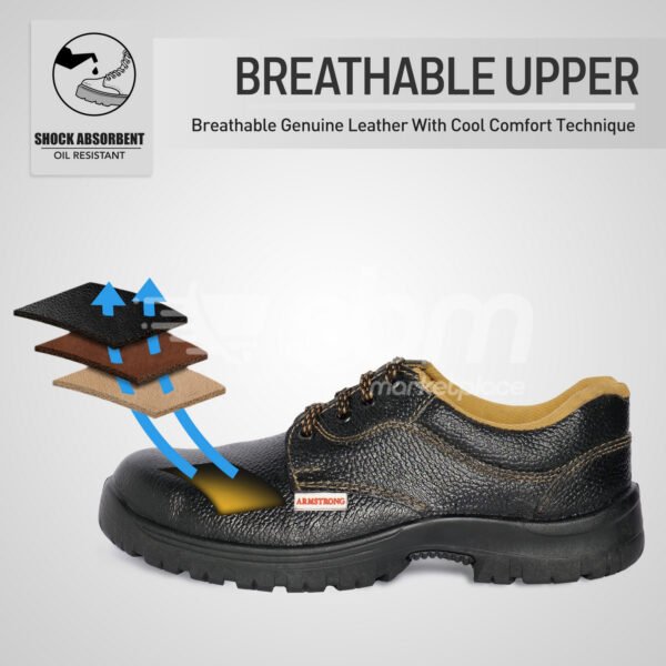 Armstrong, SBP Breathable Leather Low Ankle Protective Footwear - Image 5