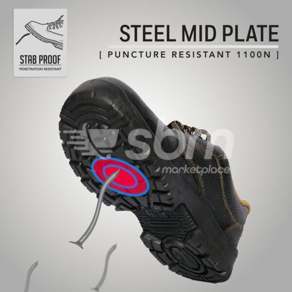 Armstrong, SBP Breathable Leather Low Ankle Protective Footwear - Image 6