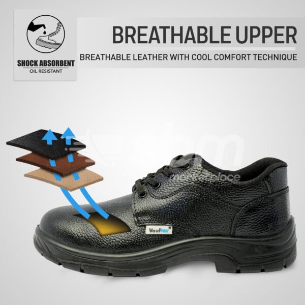 Vaultex, SBP Breathable Leather Low Ankle Protective Footwear - Image 4