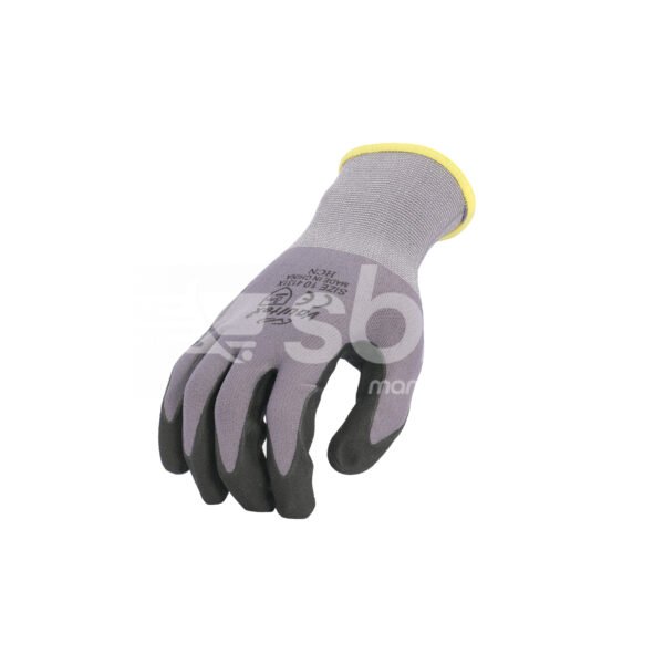 Vaultex, Mocrifine Foam Nitrile Cotted Gloves, Grey & Black Color - Image 4