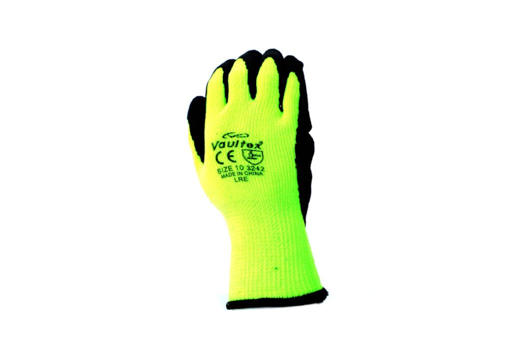 Vaultex, Latex Coated Gloves, Green Color