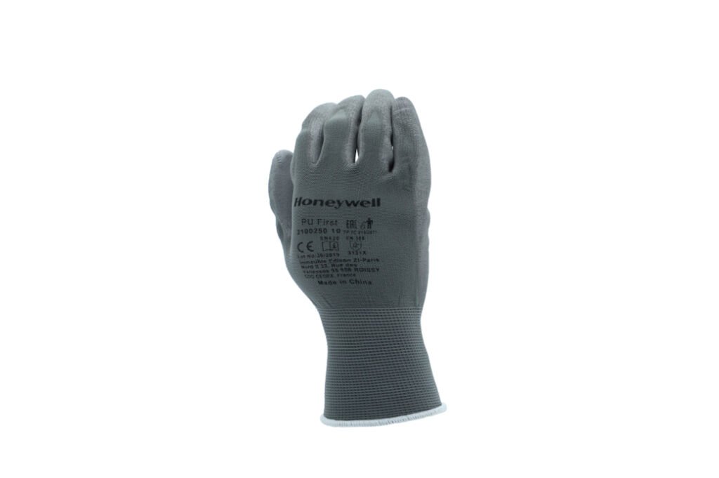 Honeywell, PU Coated Perfect Fit Gloves, Grey Color, Part No: 2100250