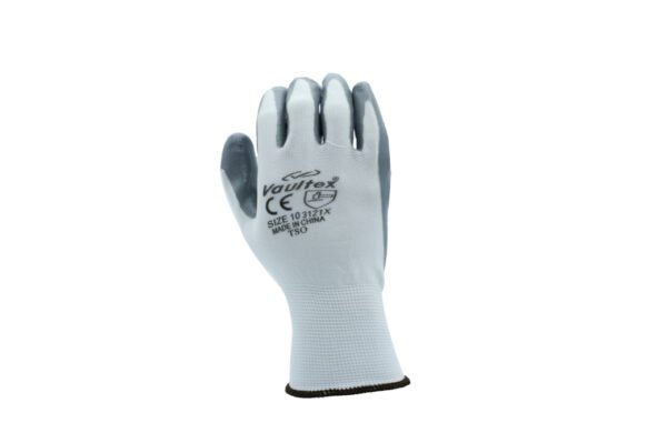 Vaultex, Nitrile Coated Gloves, Grey & White Color