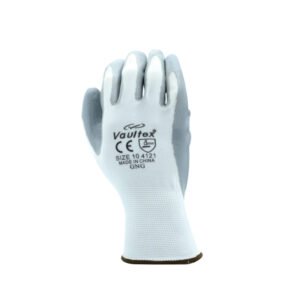 Vaultex, Nitrile Coated Gloves, Grey & White Color