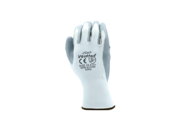 Vaultex, Nitrile Coated Gloves, Grey & White Color