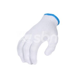 Bleached Cotton Gloves, 400 gms, White Color