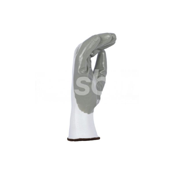 Vaultex, 13gg Nitrile Coated Gloves, Grey & White Color - Image 4