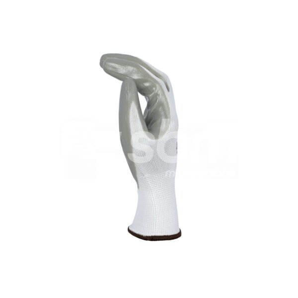 Vaultex, 13gg Nitrile Coated Gloves, Grey & White Color - Image 2