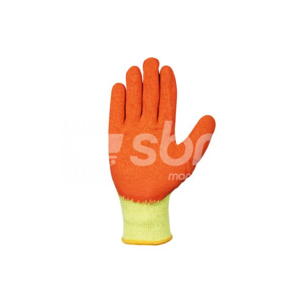 Workland, Latex Coated Gloves, Orange/Yellow Color - Image 2