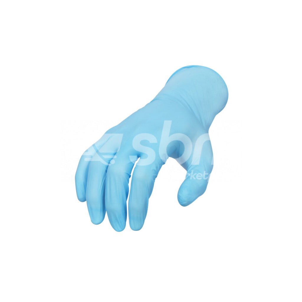 Amber One, 3.5g Disposable Powder Free Nitrile Gloves, Blue Color