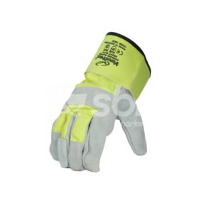 Vaultex, Single Palm Leather Gloves, Fluorescent Yellow Color