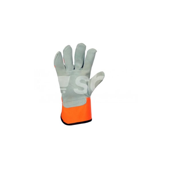 Vaultex, Single Palm Leather Gloves, Orange Color - Image 4