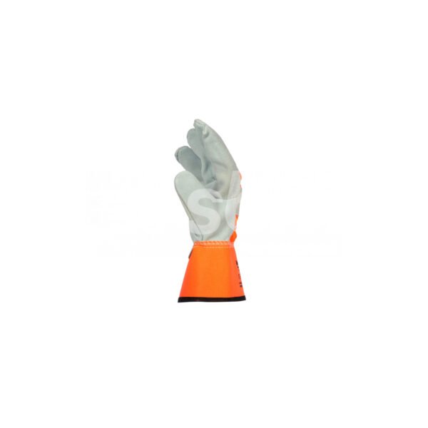 Vaultex, Single Palm Leather Gloves, Orange Color - Image 5