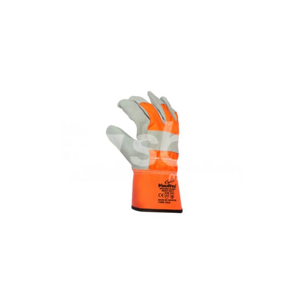 Vaultex, Single Palm Leather Gloves, Orange Color - Image 3