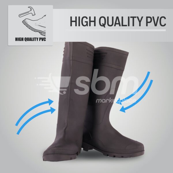 Vaultex, Rain Boots without Toe & Plate, Black Color - Image 3