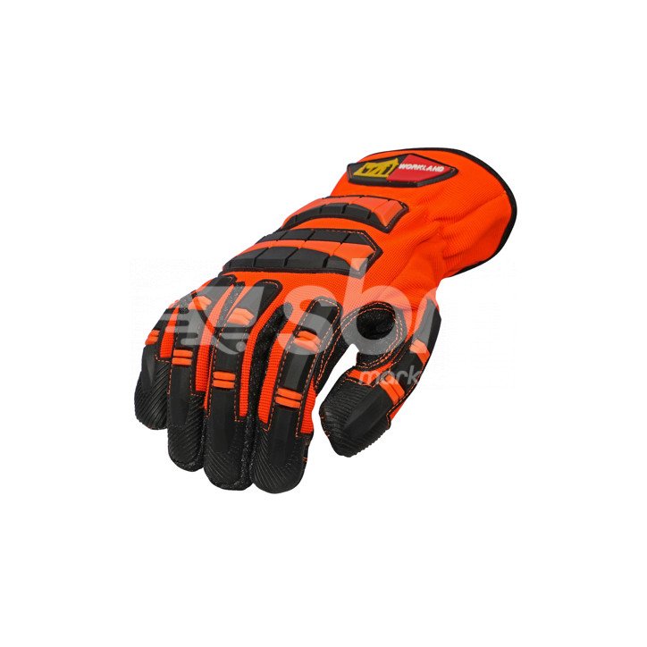 Workland, Mechanical Impact Gloves, Orange Color