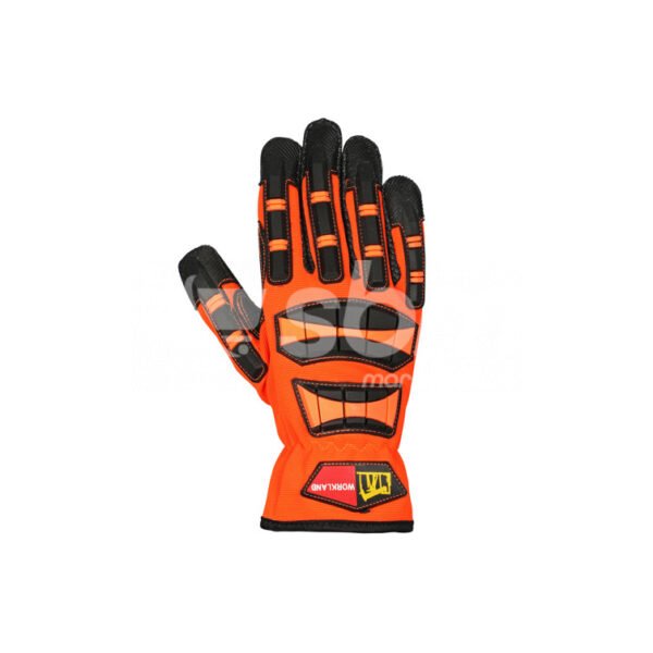 Workland, Mechanical Impact Gloves, Orange Color - Image 7