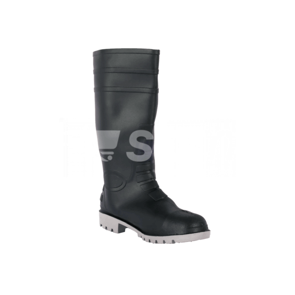 Vaultex, Rain Boot With Steel Toe & Plate, Black Color