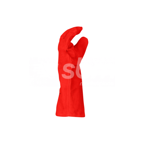 Vaultex, Welding Gloves without Piping, Red Color, Size: 16 Inch - Image 4