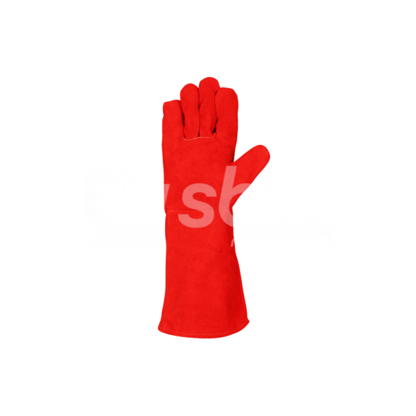 Vaultex, Welding Gloves without Piping, Red Color, Size: 16 Inch - Image 5