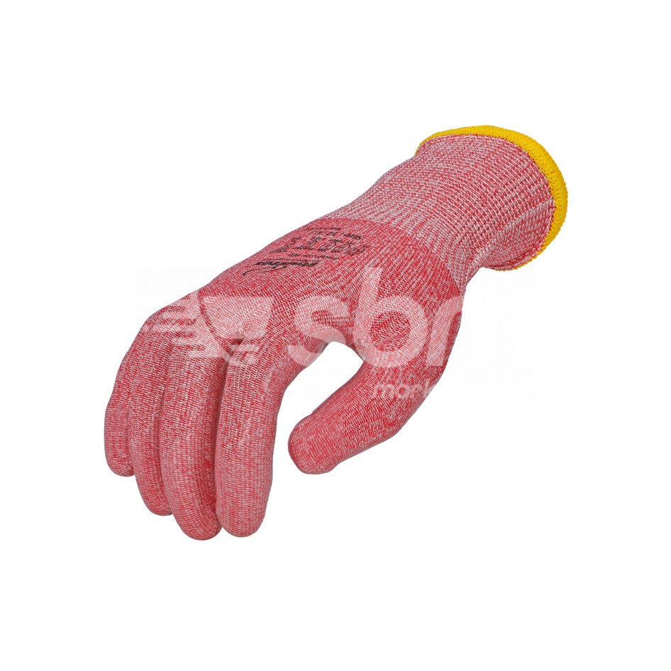Vaultex, 13gg HPPE Cut E Gloves with Silicon & Nitrile Mix Coated, Salt and Pepper Pink Liner