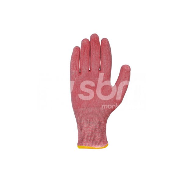 Vaultex, 13gg HPPE Cut E Gloves with Silicon & Nitrile Mix Coated, Salt and Pepper Pink Liner - Image 4