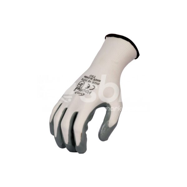 Vaultex, Nitrile Coated Gloves, Grey & White Color - Image 7