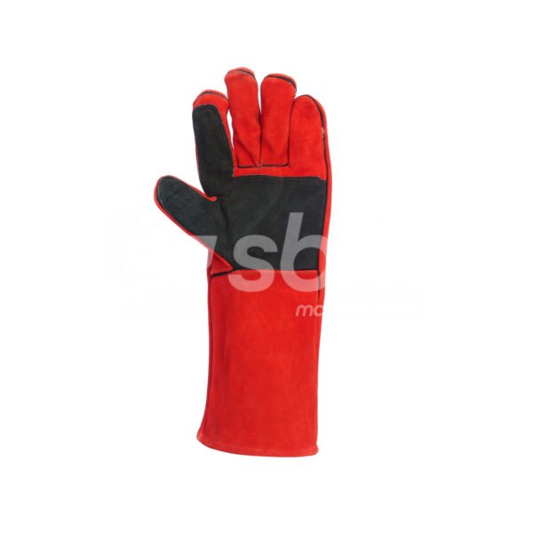 Vaultex, Double Palm Leather Welding Gloves, Red Color - Image 3