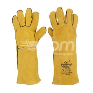 Vaultex, Welding Gloves, Yellow Color, Size: 16 Inch